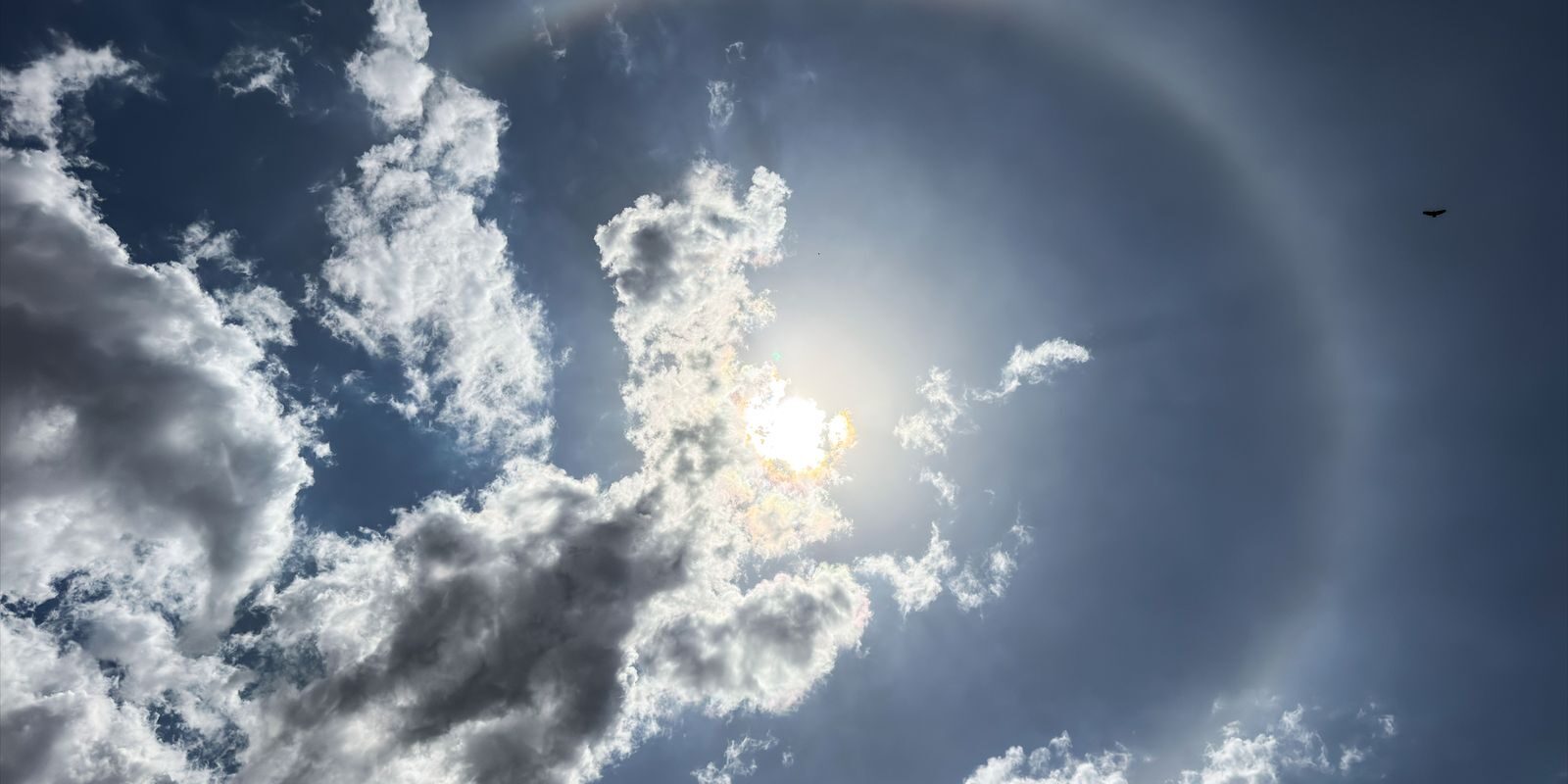 Halo solar de 22° visto em Brasília não indica chuva, afirma meteorologista