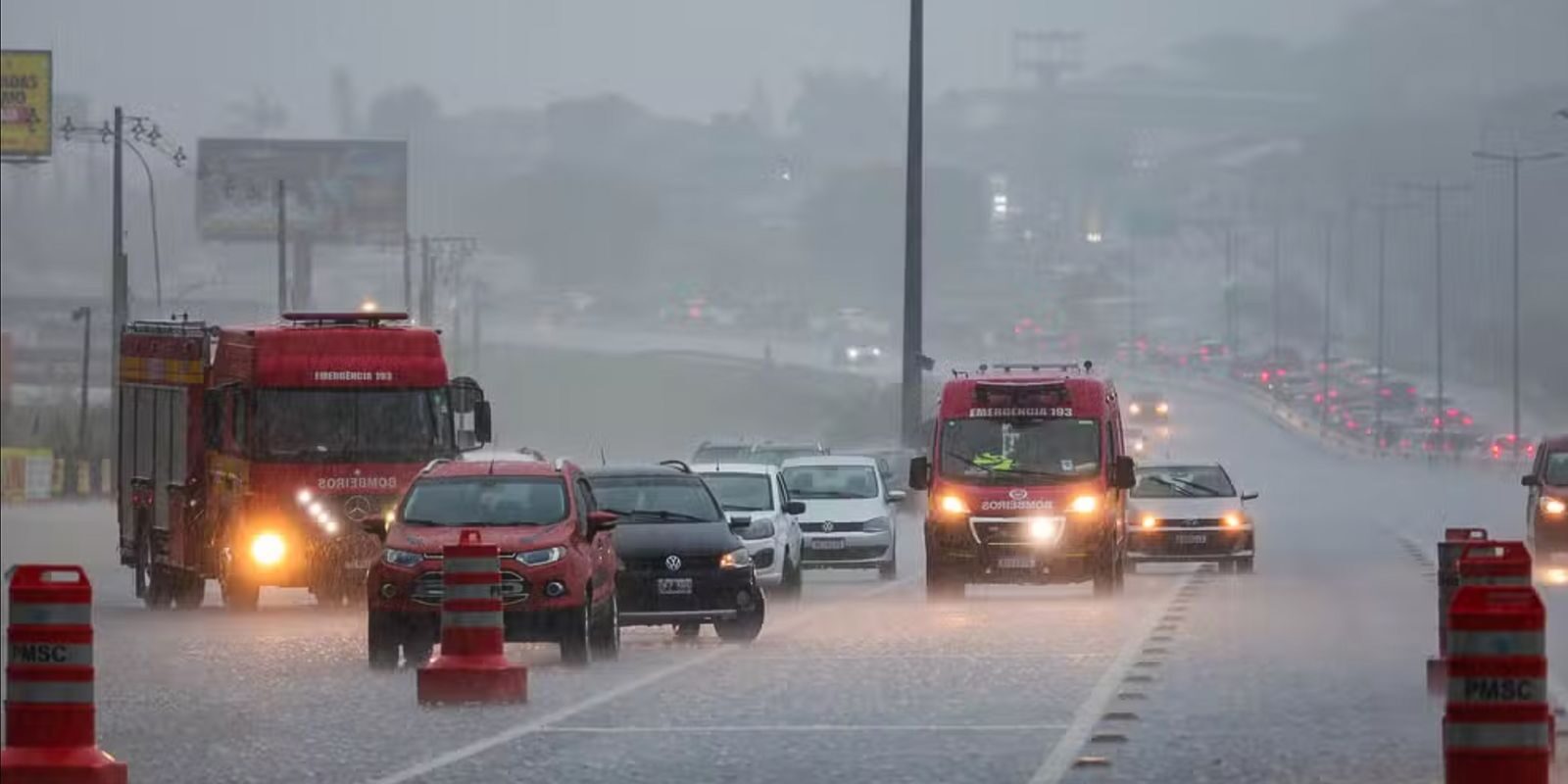 Chuva, trovoadas e risco de tempestades atingem Sul e Sudeste; Centro‑Oeste tem alerta de baixa umidade