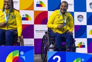 Parapan-Pacífico de natação: Brasil estreia com dois ouros, duas pratas e recorde das Américas