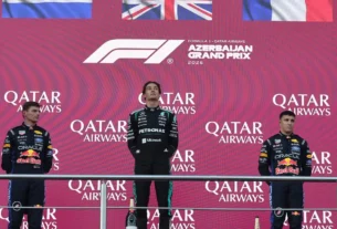 George Russell vence GP do Azerbaijão por 0,196s sobre Verstappen e reduz diferença para Antonelli