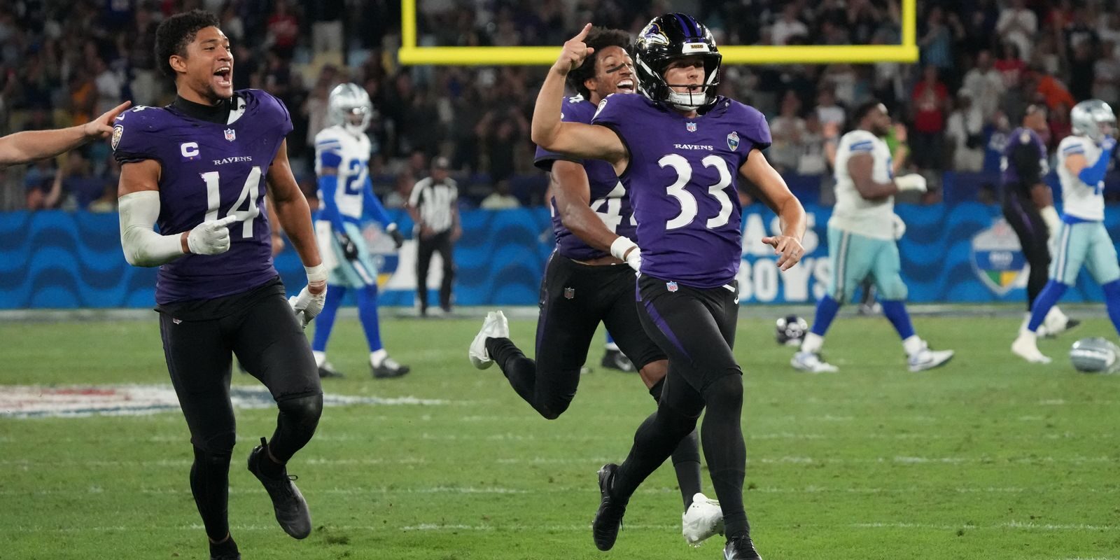 Ravens vencem Cowboys no Maracanã com field goal de 56 jardas no último segundo